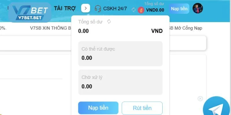 Hướng Dẫn Rút Tiền v7bet
